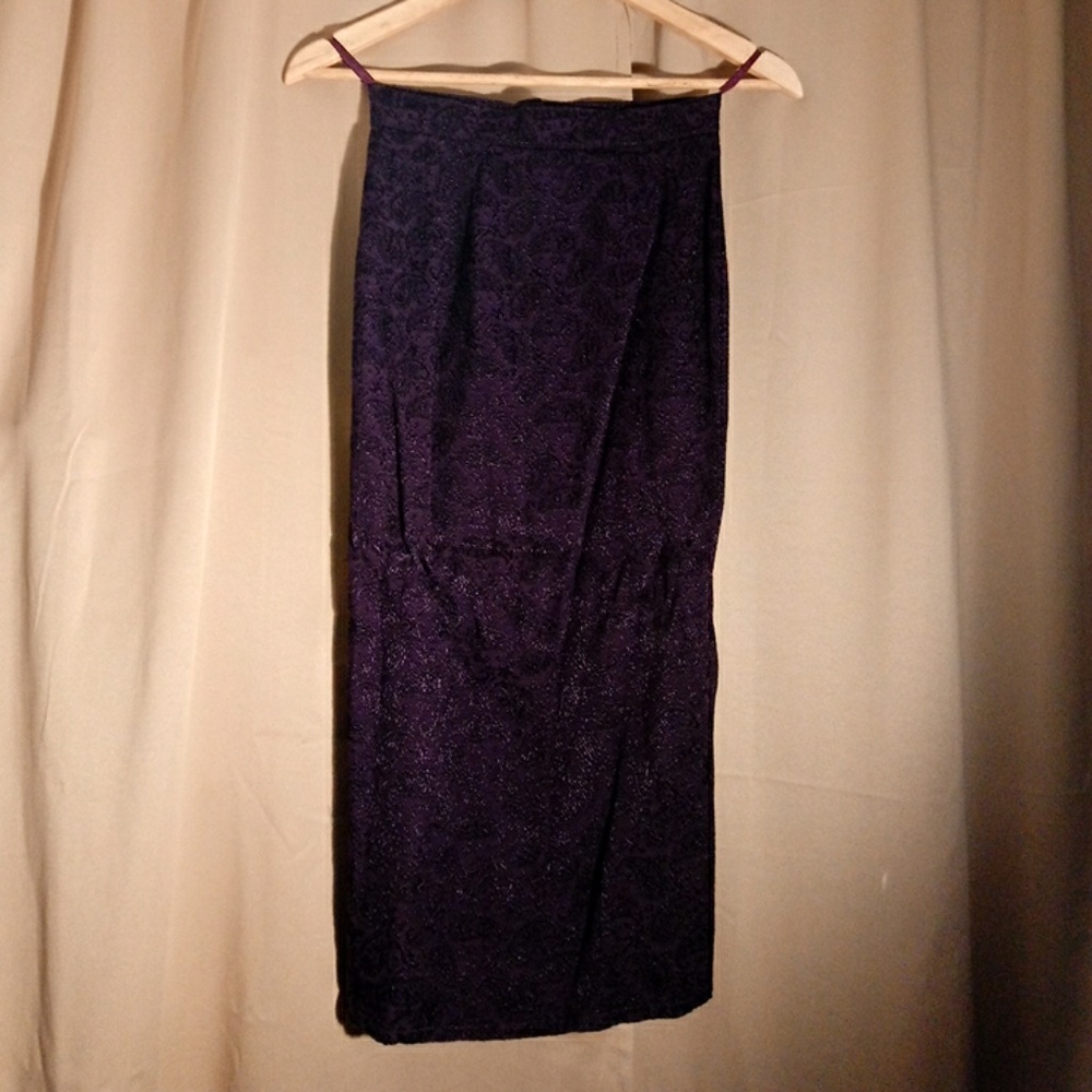 Vintage Brocade Dark Purple Skirt